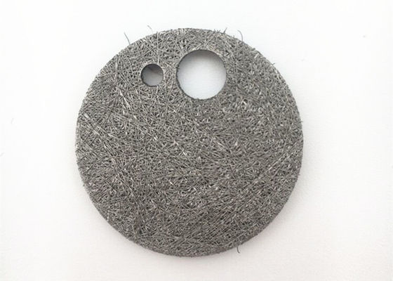 Chine Haute fibre agglomérée en métal d'acier inoxydable de porosité forme ronde de 70 microns fournisseur